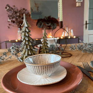 Kerst serviesset roestkleurig