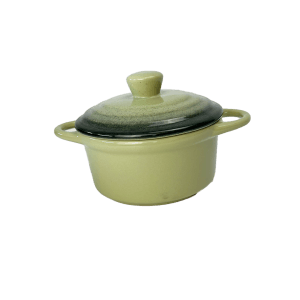 Casserole pannetje – zachtgroen keramiek