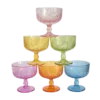 ijscoupes gekleurd, set van 6