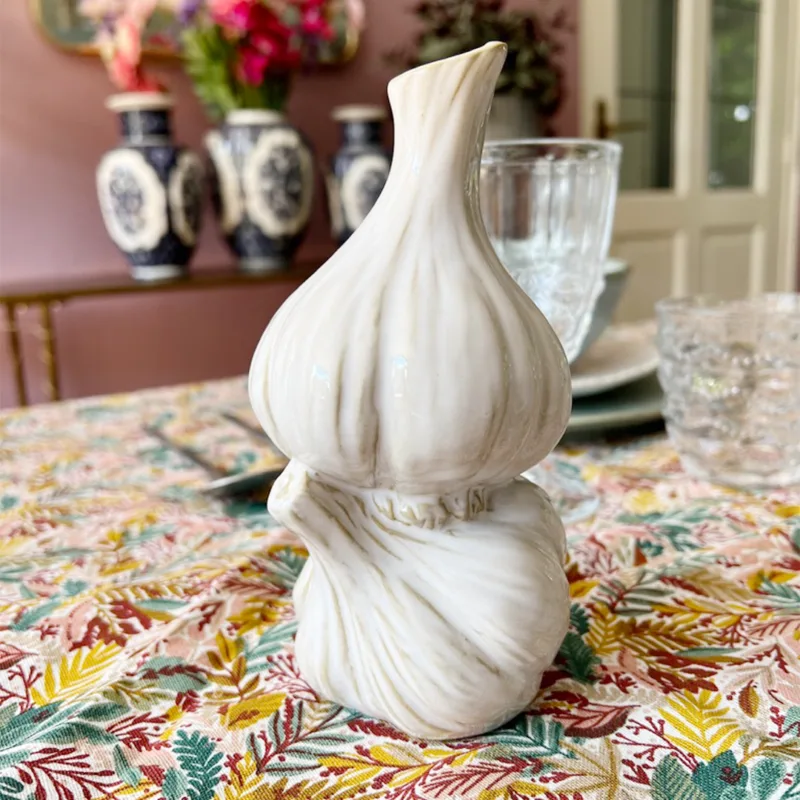 Knoflook vaasje wit