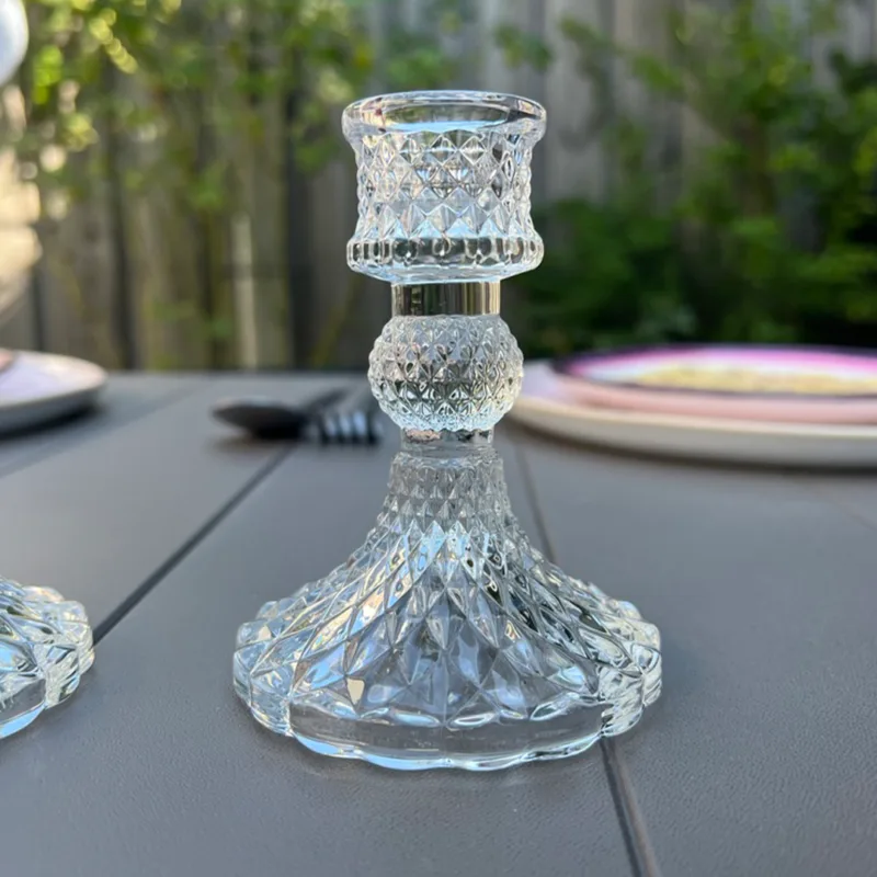Kaarsenstandaard kristal 10,5 cm