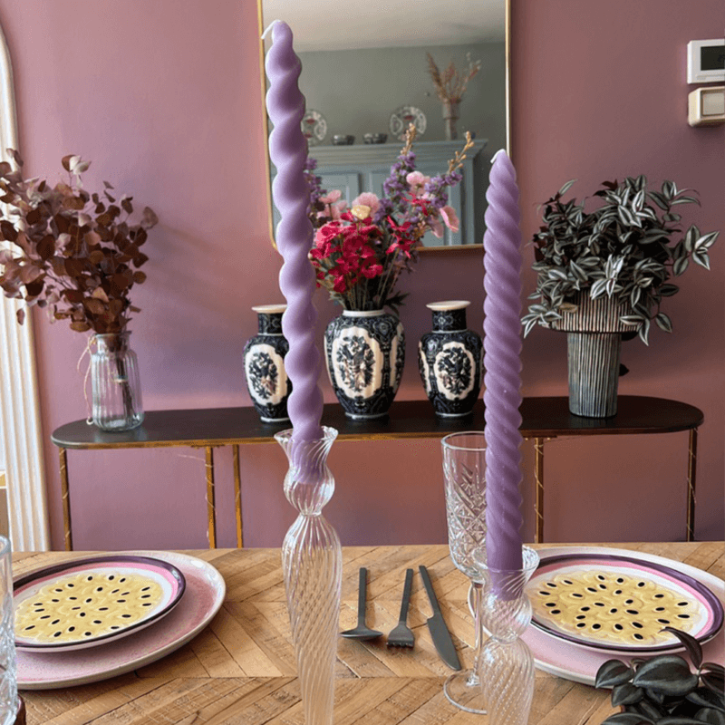Kaarsen Swirl Paars