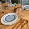 servies set blauw
