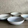 set van 4 handgemaakte diepe borden