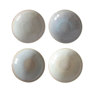 set van 4 diepe borden blauw