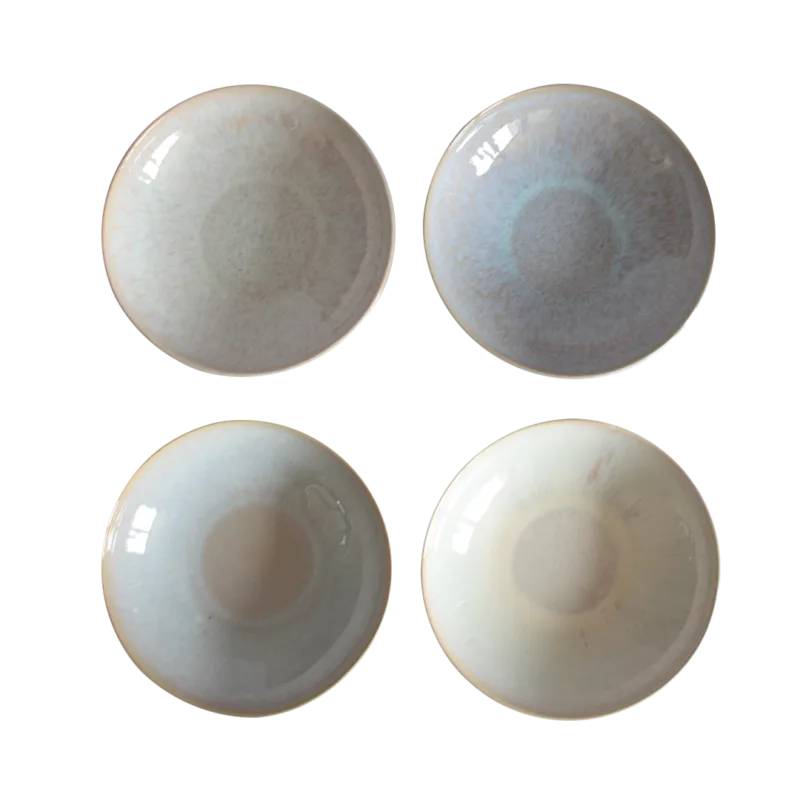 set van 4 diepe borden blauw