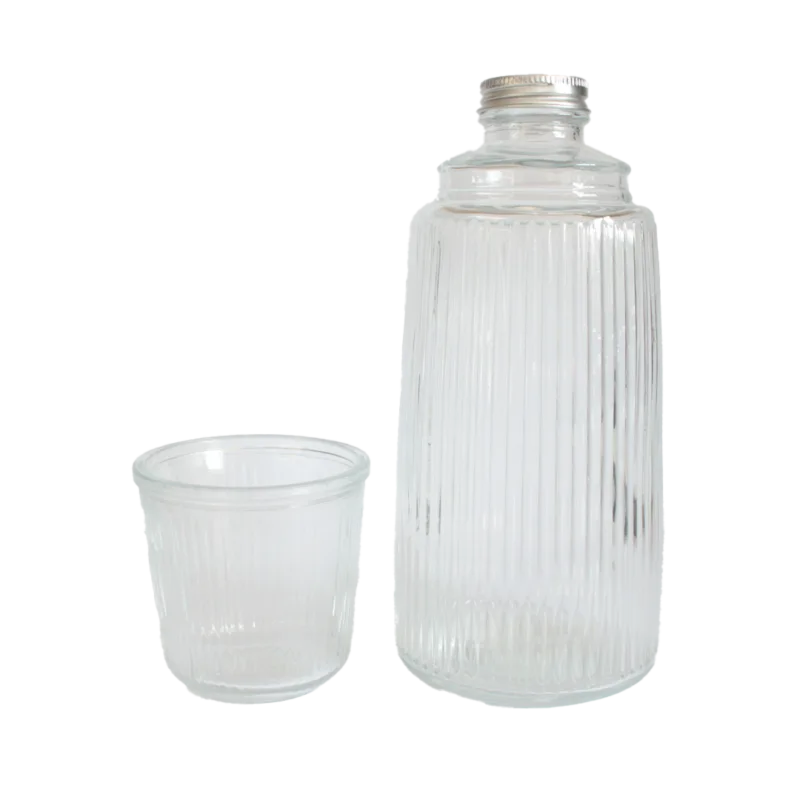 karaf glas plisse