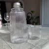 karaf met glas plisse