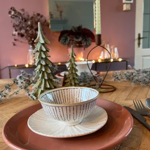 Kerst serviesset roestkleurig