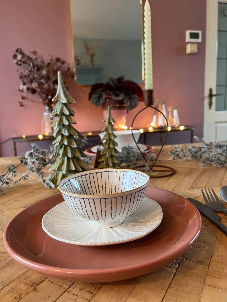 Kerst serviesset roestkleurig
