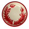 Raspkom extra groot wit met rood ø22