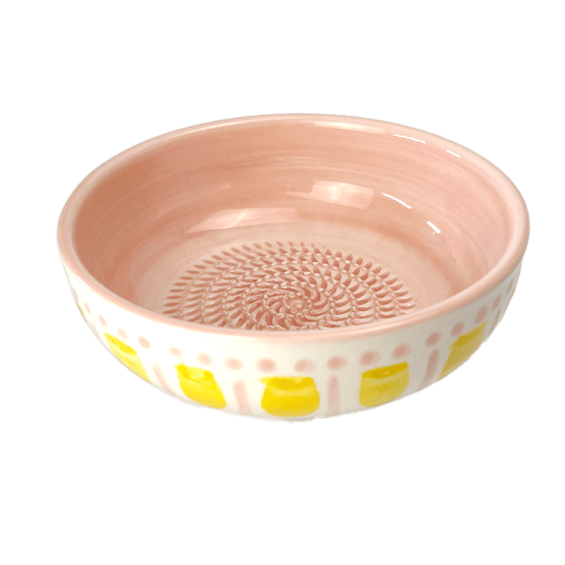 Raspkom pastel roze met geel ø15