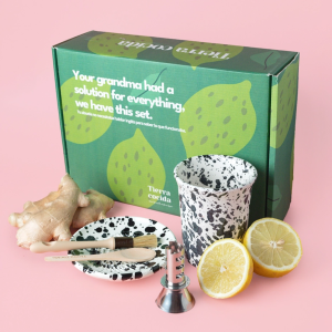 Cadeauset raspbordje zwart-wit