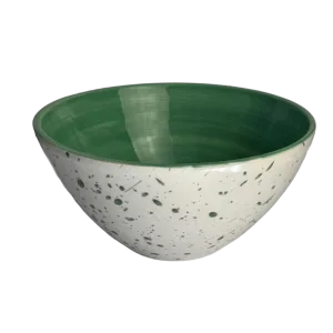 Saladekom jadegroen wit 1,5 liter - Pastel Tafelen