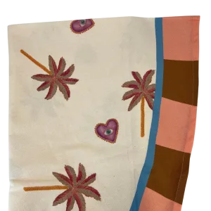 Tafelkleed Rond Palmbomen en hartjes Ø175 cm - Pastel Tafelen